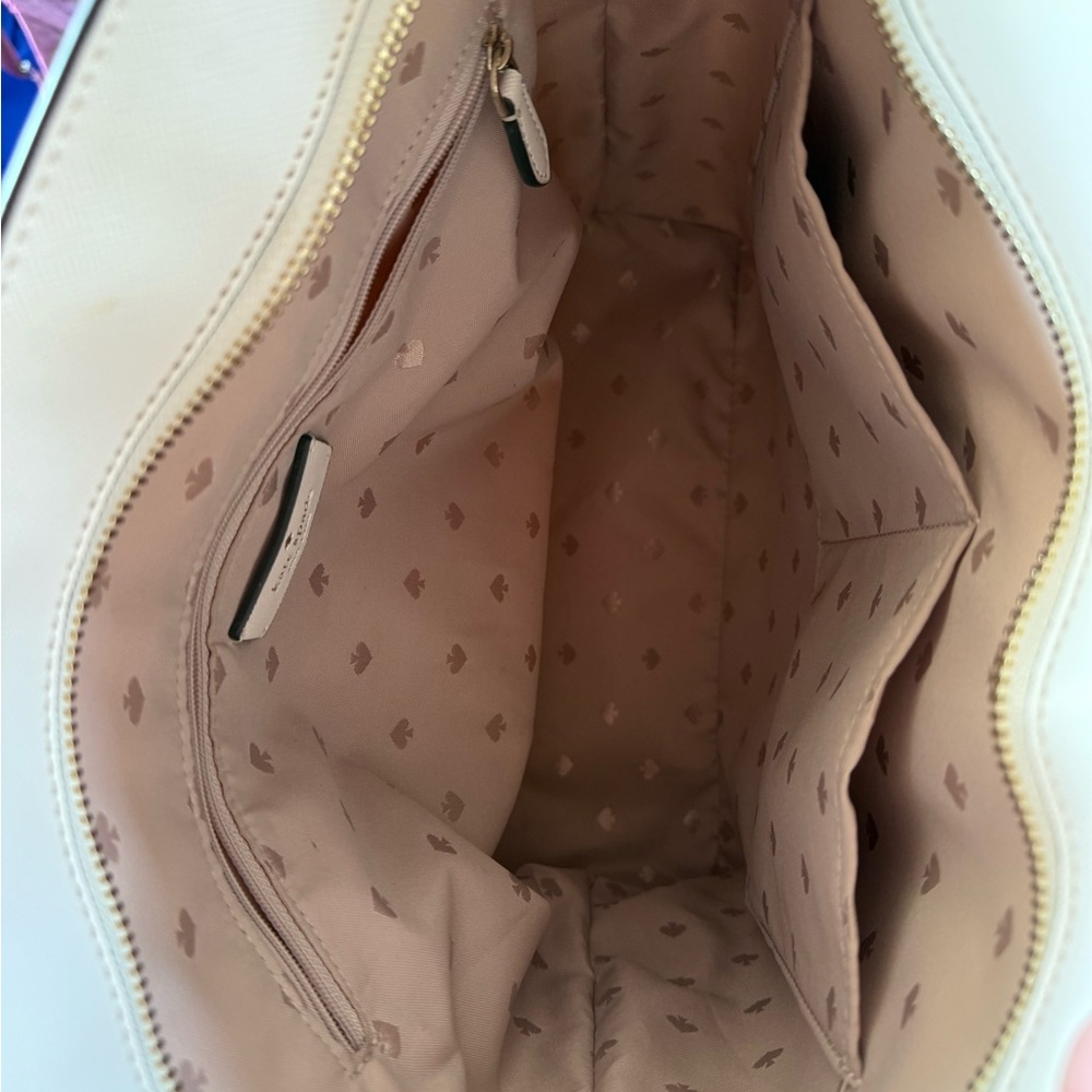 Kate Spade Beige Tote with Scarf Accent - Picture 4 of 11
